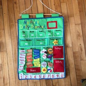 Kids “my first planner” wall hanging